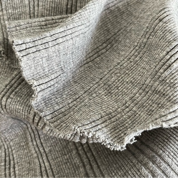 SACAI sz 1 S Gray Ribbed Knit Tank Top White Lace Up Back - Picture 4 of 10